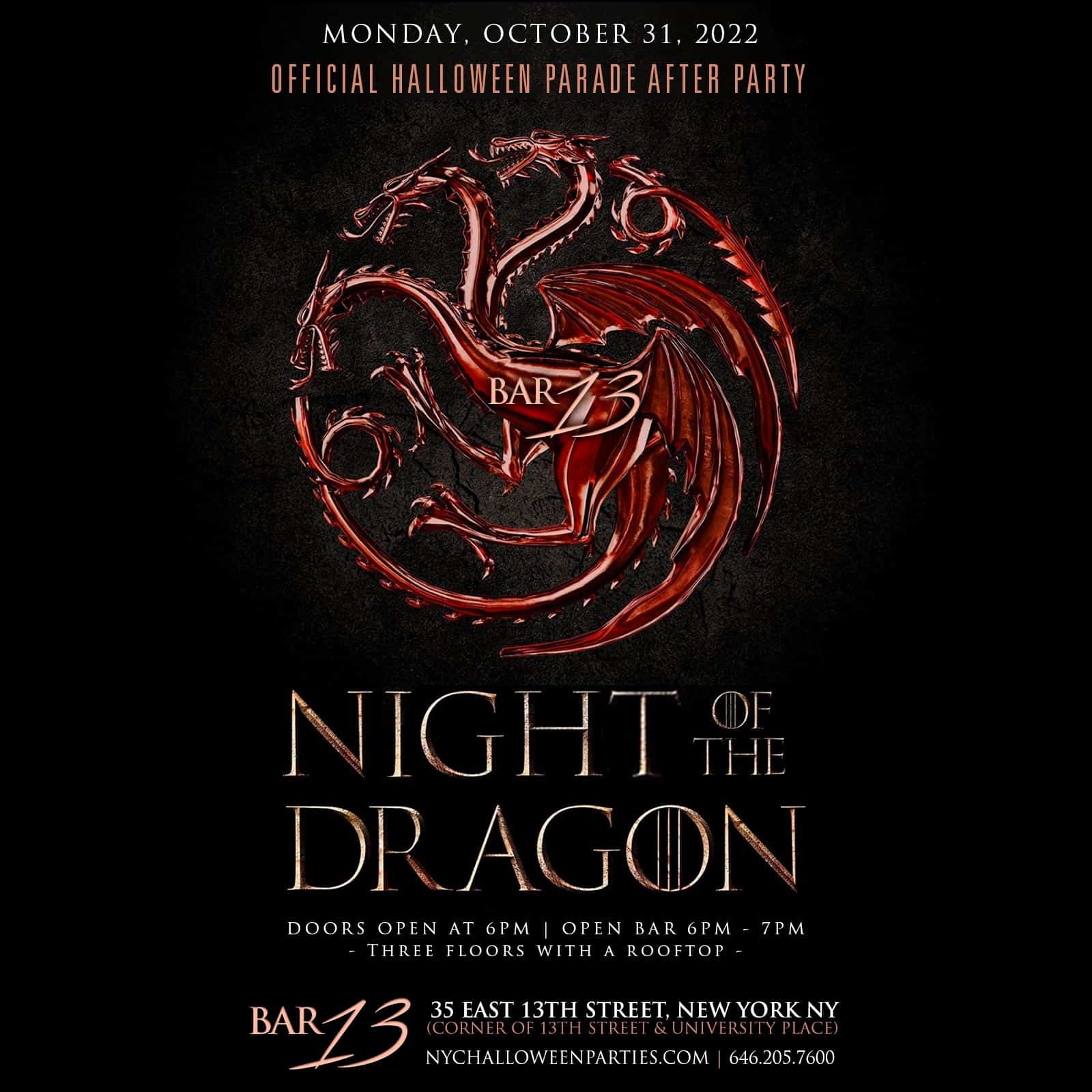 Bar 13 Halloween New York City Parade Party with rooftop in Village