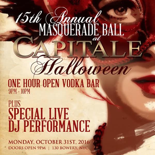 halloween party at capitale