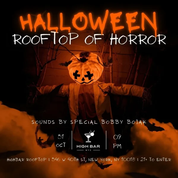 highbar rooftop halloween night