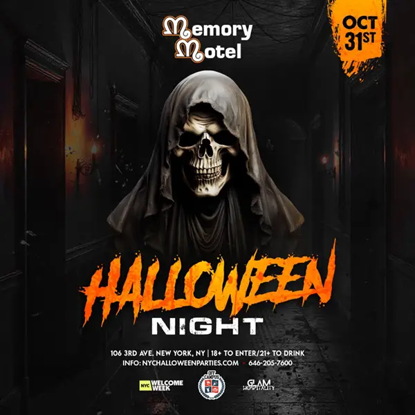 Memory Hotel Halloween Night 18 and over party