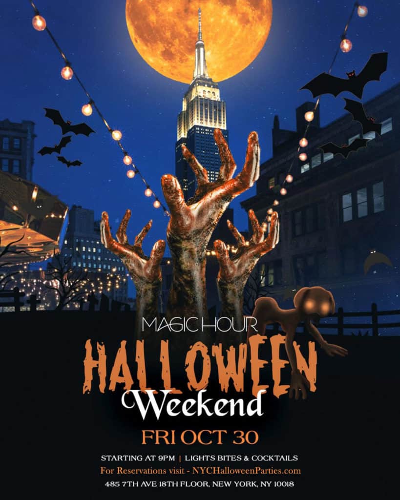 halloween party at magic hour rooftop, friday october 30th, 2020