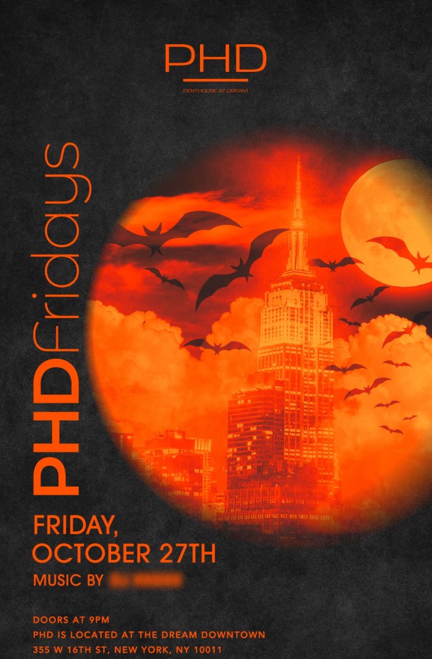halloween weekend party at phd rooftop dream hotel downtown