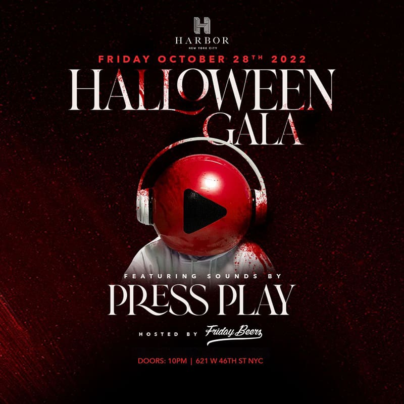 halloween friday night party at harbor rooftop nyc