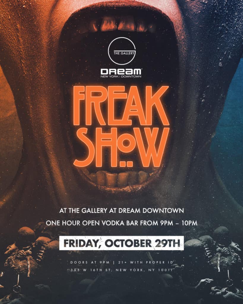 halloween in nyc at the gallery inside dream downtown