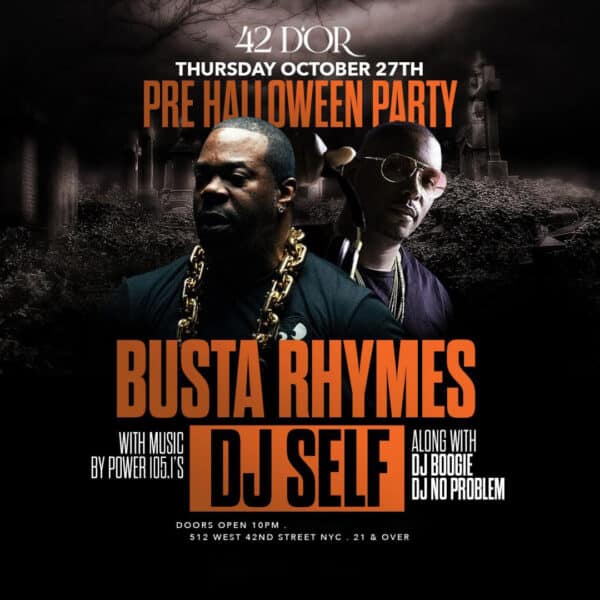 halloween party at 42 D'or with Busta Rhymes