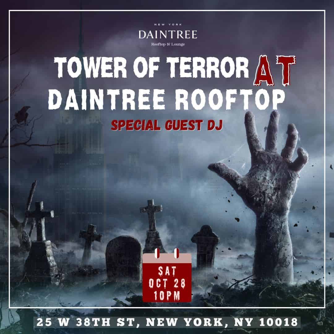 Daintree Hallowen Rooftop Saturday Party in Times Square NYC