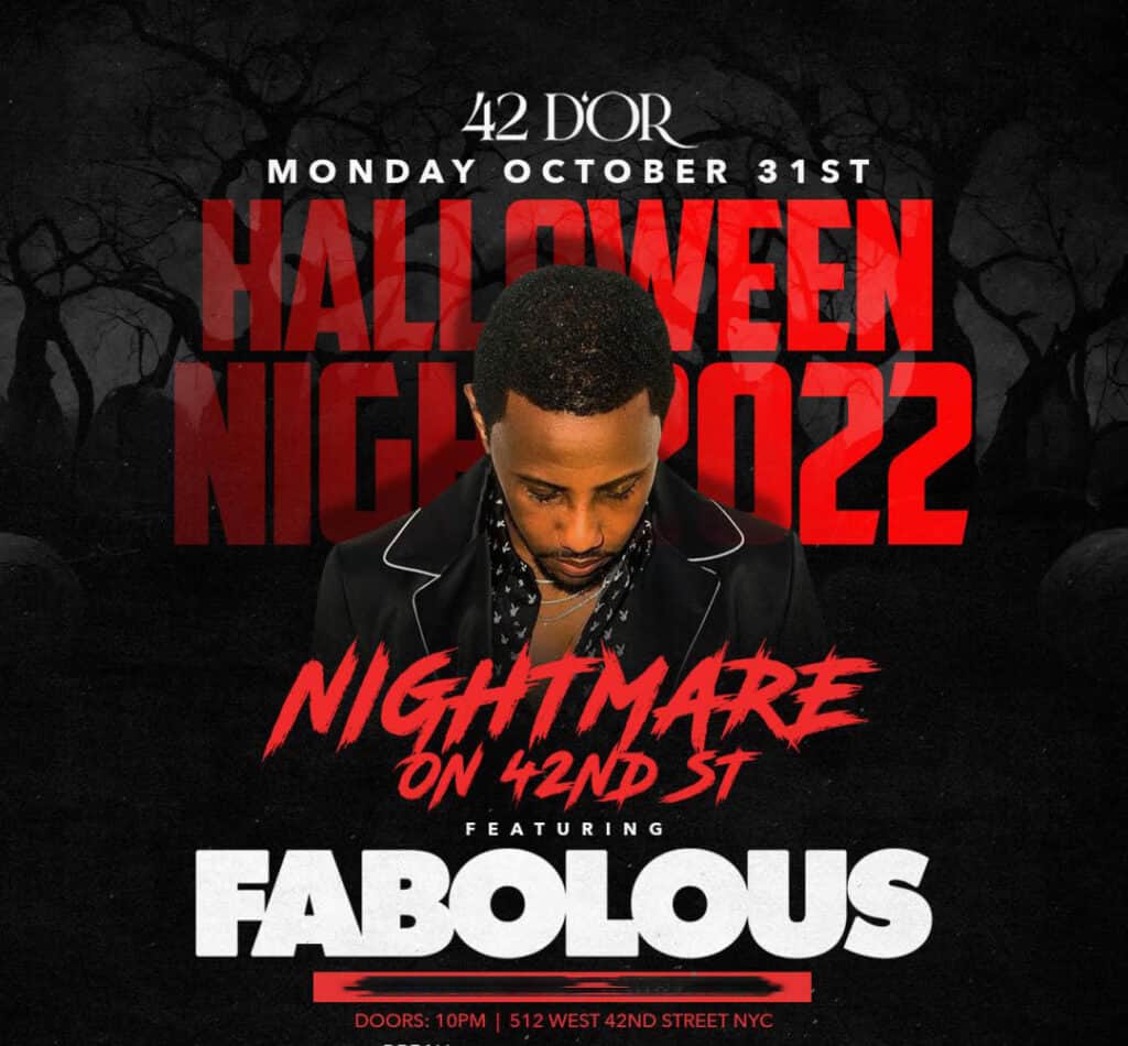 halloween night at 42 D'or w/ Fabolous