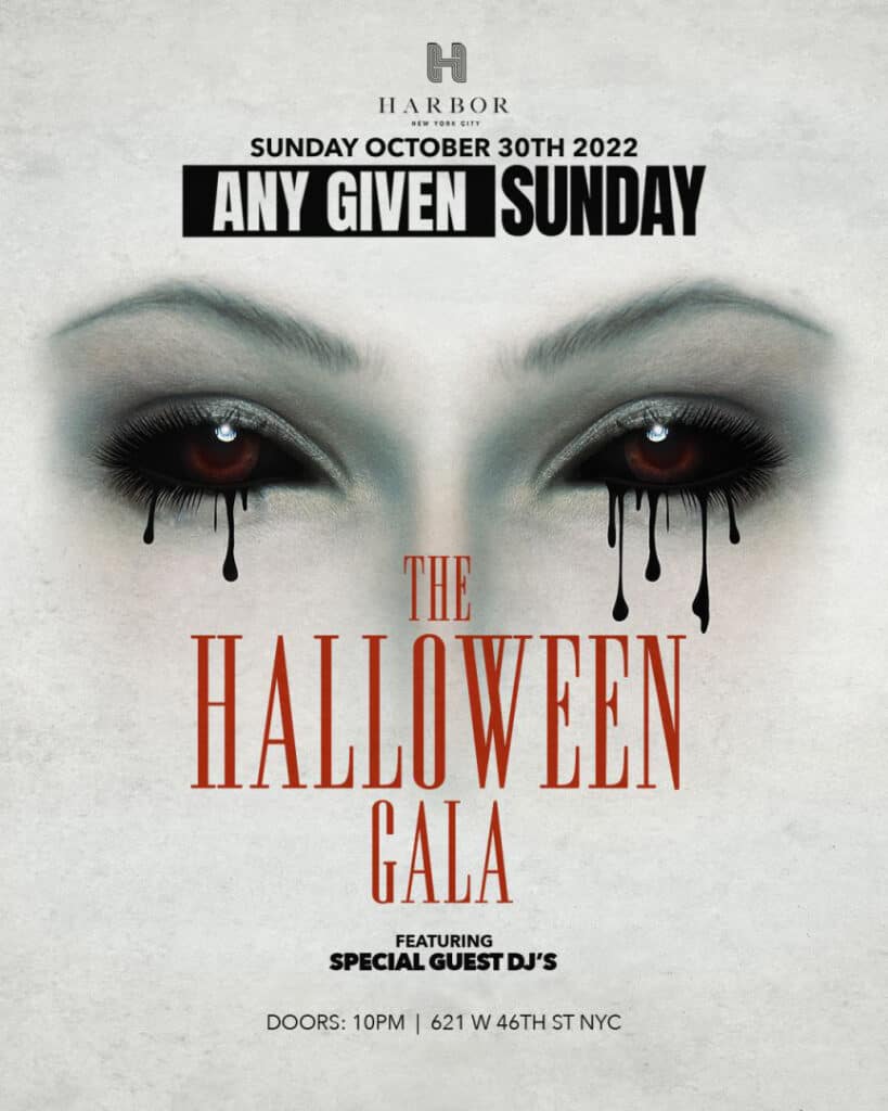 any given sunday at harbor rooftop halloween edition