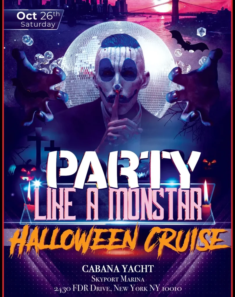 Party like Monstar Halloween Party Cabana Yacht