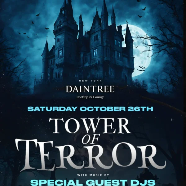 nyc halloween party at daintree rooftop