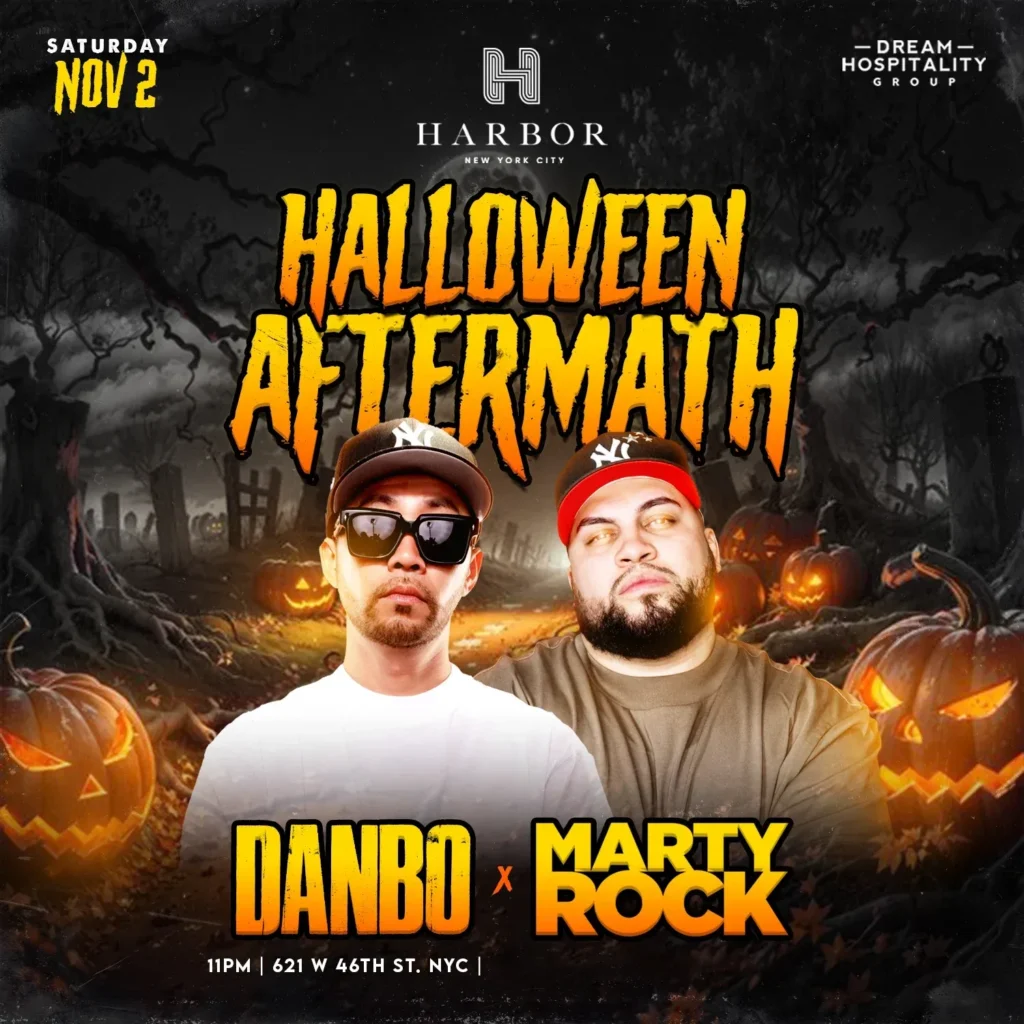 halloween aftermath at harbor rooftop with danbo and marty rock