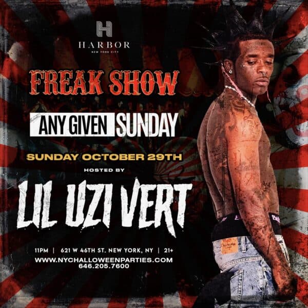 any given sunday halloween party at harbor rooftop with Lil Uzi Vert