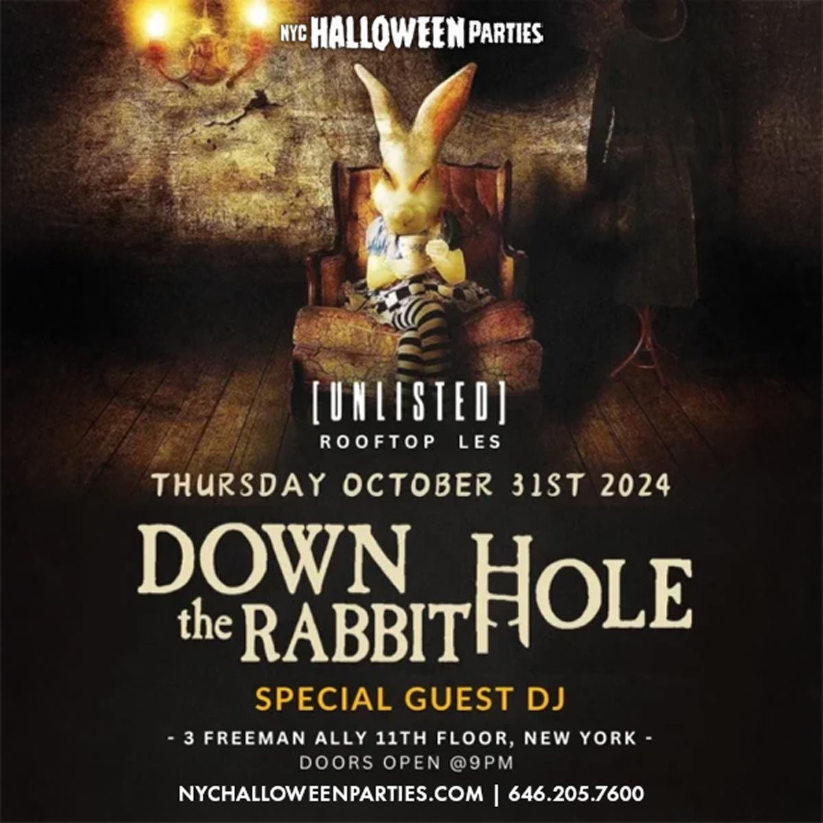Halloween Party at the Unlisted Rooftop in Downtown NYC