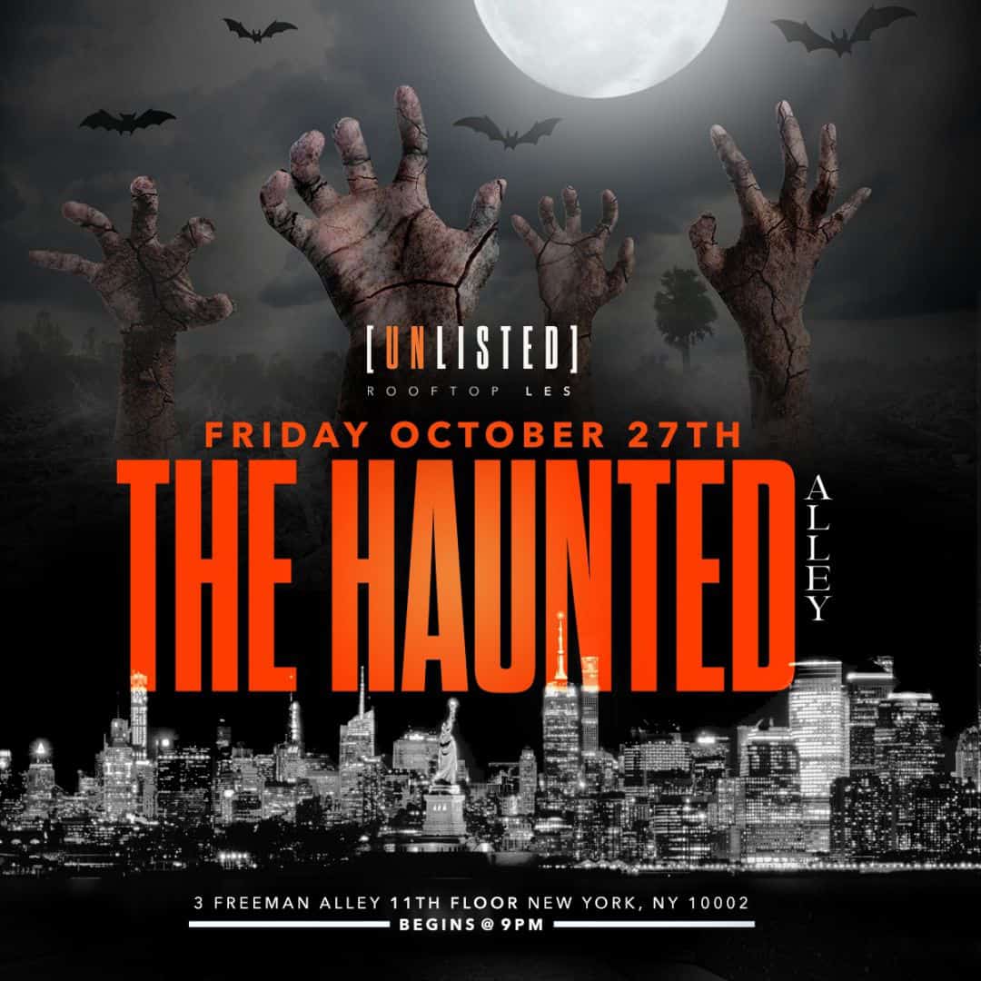 Halloween Party at the Unlisted Rooftop in Downtown NYC